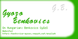 gyozo benkovics business card